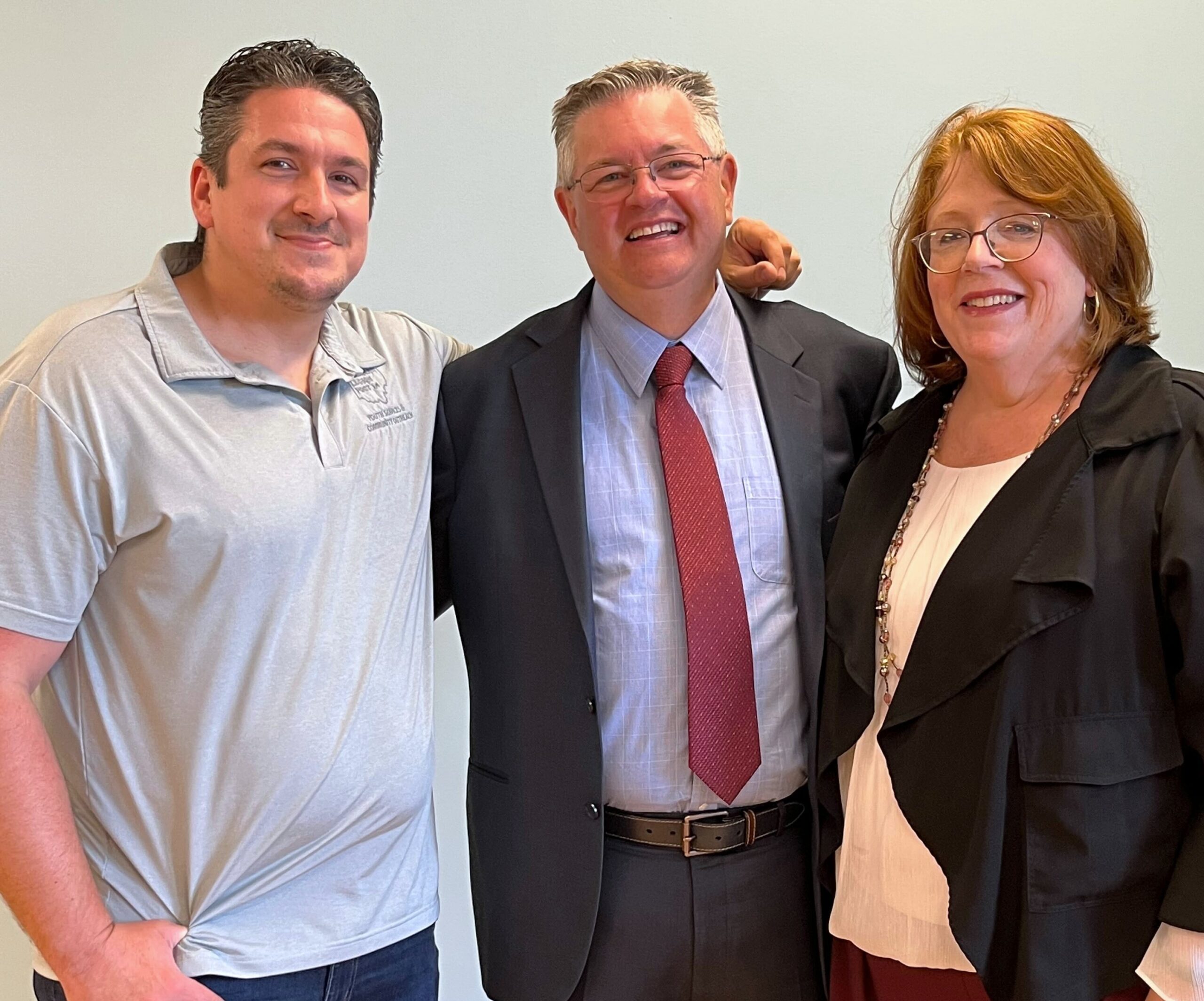 (left to right) American Legion Post 30 Director of Youth Services and Community Outreach Brandon J. Wysocki, Ohio Suicide Prevention Foundation CEO Tony Coder, and Lorain County Suicide Prevention Coalition Chair Rebecca Jones.